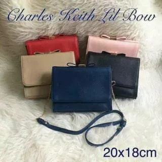 tas charles and keith murah lil bow