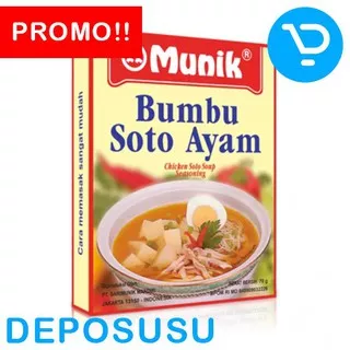 MUNIK Bumbu SOTO AYAM 70g | Chicken Soto Soup Seasoning (SKU-23)
