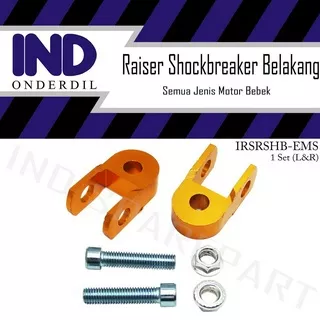 Raiser-Riser Peninggi Shockbreaker-Sokbreker-Shock-Breacker-Breker Belakang-Baut Emas Motor Bebek