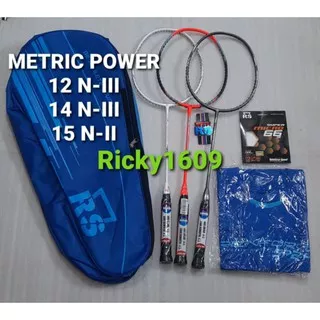 RAKET BADMINTON RS METRIC POWER 12 N-III / METRIC POWER 14 N-III / METRIC POWER 15 N-II /ORIGINAL RS
