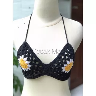 Bikini Sunflower Top Bikini Rajut