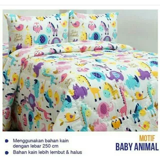 SPREI MOTIF BABY ANIMAL BINATANG BAYI SEPRAI MURAH