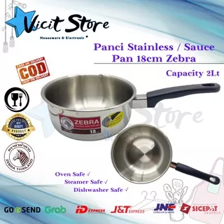 Zebra Stainless Sauce Pan 18Cm (SUS 304) / Panci Susu ZEB-166308