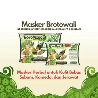 MASKER WAJAH ANTI JERAWAT / BOPENG / KOMEDO / SEBUM  MASKER BROTOWALI RORO MENDUT / MINI SIZE