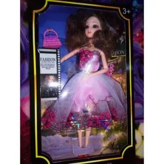 Boneka Barbie Cantik Bergaun Tangan Fleksibel