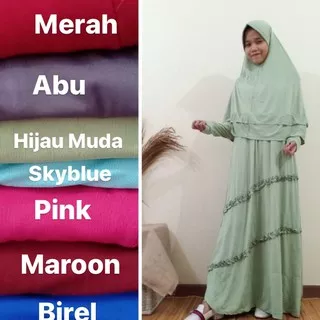 EZER Fashion Muslim Dress Gamis Terbaru Motif Gamis Polos 03 Premium/Dress Kekinian Viral (REAL PICT)