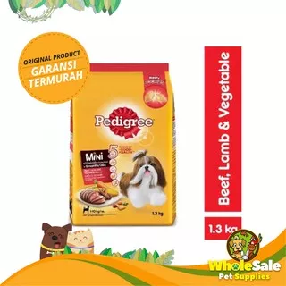 PEDIGREE MINI BEEF.LAMB AND VEGETABLE1.3 KG makanan anjing