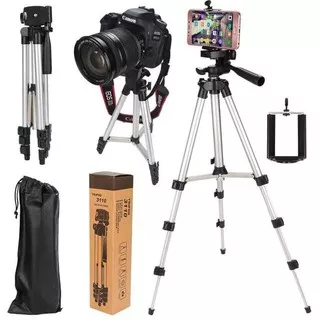 TRIPOD 3110 / TRIPOD KAMERA DAN HANDPHONE / TRIPOD HOLDER PHONE AND CAMERA / TRIPOD CAMERA BLACK