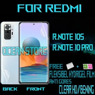 Clear HD/Hydrogel Antigores Jelly /Anti Gores Hydrogel/Depan & Belakang/Xiaomi Redmi Note 10S/Redmi note 10 Pro | OS95
