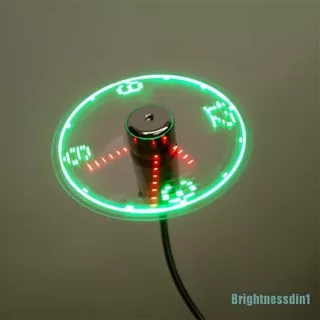 [Brightnessdin1]USB Mini Flexible Time LED Clock Fan Usb Clock Fan Gadgets