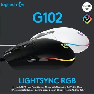 Logitech G102 Mouse Gaming Wired RGB Lightsync with Macro