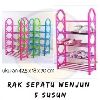 Rak sepatu warna,Rak Sepatu 5Susun Rak sandal Rak Sepatu Susun 5 Layer Plastik Stainless