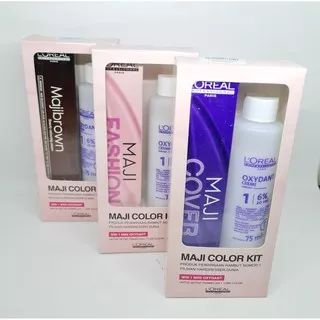 LOREAL Maji Color Kit ( Maji fashion / Maji cover / Maji brown + oxydant 75ml )