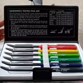 Tsubosan hardness tester file set hrc40 - hrc65 6pcs kikir test kekasaran