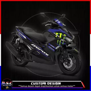 Sticker Decal FULL BODY Aerox 155 Motif Monster Energy