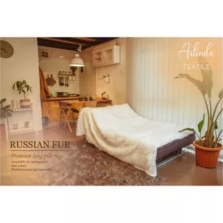 Karpet Bulu Panjang / Kain Bulu Korea Halus / Russian Fur 100x150 cm
