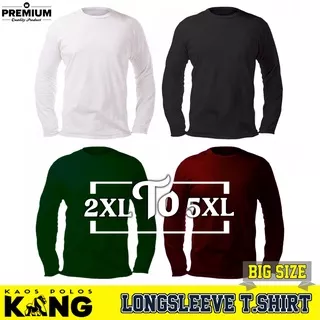 Kaos Polos Longsleeve Big Size premium unisex