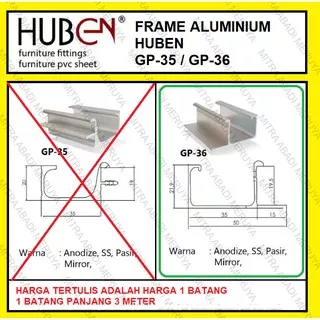 Profil Frame Handle Alumunium Aluminium HUBEN GP 36 GP36 GP-36