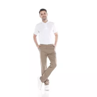 FICHINO Celana Chino Panjang Pria / Chino Pants - Dakota Series Warna Khaki