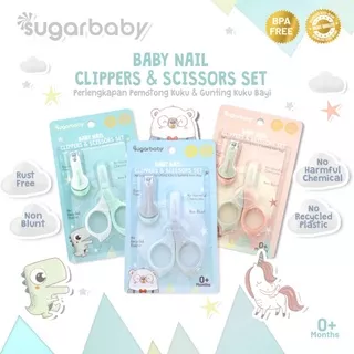 Sugar Baby Nail Clipper & Scissors Set Nature