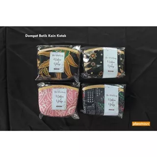 Souvenir Pernikahan Dompet Koin Kotak/ Dompet Batik/ Dompet Receh/ Dompet Mini/Clutch Batik/Koin