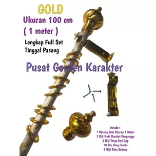 Besi Gorden Hordeng Jendela atau Pintu Variasi Ukuran 50 cm 60 cm 75 cm 100 cm 120 cm 150 cm 170 cm 200 cm  Besi Gorden Hordeng Full Set Murah Besi Gorden Jendela Murah Batang Gorden Jendela Murah Tiang Gorden Jendela Tiang Gorden Batang Rollet Crystal