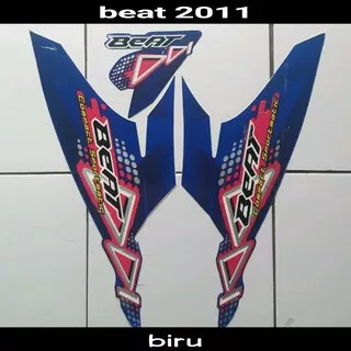 Striping sticker lis body honda beat karbu lama cw 2011 biru