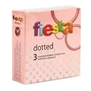 kondom fiesta dotted isi 3 buah kontrasepsi kesehatan KB pria wanita