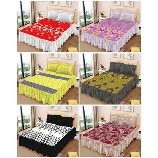 Sprei rumbai lady rose 180 B4(Bantal 4):Michelle/michele,hindia/abstrak hitam putih,banda,polka grey,sally/mawar pink/ungu,scarlet/bunga merah