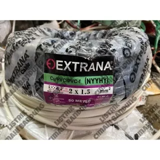 kabel listrik EXTRANA NYY HY 2x1.5 (meteran) NYYHY 2x1.5