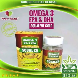 ORIGINAL Omega 3 EPA & DHA Squalen Gold BAGUS untuk Daya Tahan Tubuh