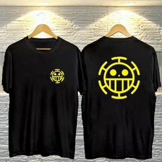 KAOS PRIA ANIME LOGO ONE PIECE SABLON KUNING BLACK | O&J STYLE