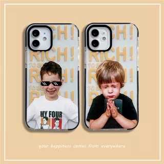 Funny Boy Smile Fashion Phone Case IPhone 11 12 Pro 8 7 Plus Max Xs Max XR SE2020 Shockproof Transparent Soft TPU Cover