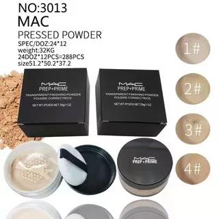 COD JAMINAN TERMURAH BEDAK TABUR LOOSE POWDER MAC PREP +  PRIME TRANSPARENT FINISH MAKEUP