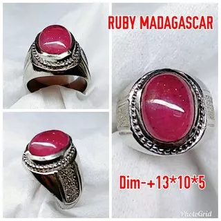 Natural Cincin Batu Permata Ruby Madagascar Jaminan Asli Natural D9