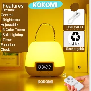 Kokomi Lampu Tidur Aestetik LED KM250 Night Light Portable Remote Control Lampu Meja Lampu Belajar Karakter Unik Bisa Dibawa Atur Terang Lampu Malam Bedroom Light USB Chargeble