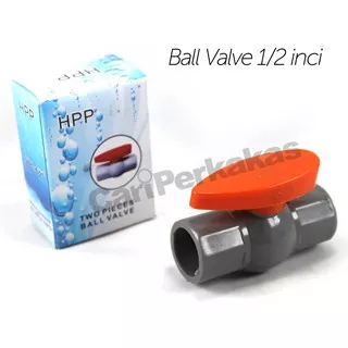 Ball Valve PVC 1/2 inci - Stop Keran Plastik - Stop Kran PVC - Keran Air Plastik Engkol