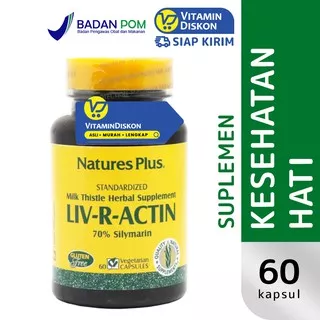 Natures Plus Liv-R-Actin 60 Caps | Suplemen Kesehatan Hati, Mengatasi Hepatitis, Sirosis & Imunitas