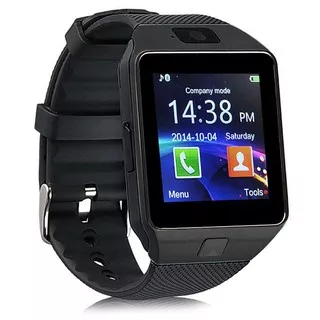 Smart Watch DZ09 / U9 Jam Tangan Android Smartwatch With Camera, SIM Card & Micro SD Slot Full Black