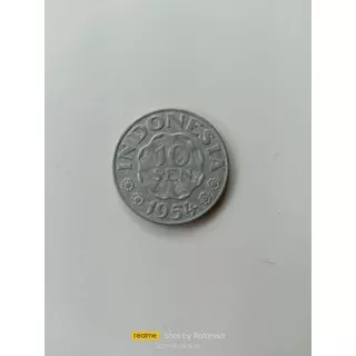 koin kuno koin 10 sen indonesia tahun 1951 koleksi barang antik