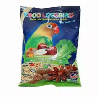 EBOD LOVEBIRD MILET KEMASAN PLASTIK EBOD JAYA PAKAN BURUNG LOVEBIRD PARKIT