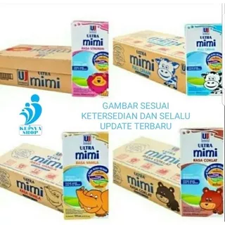 Ultra Mimi UHT 125mL [40 pcs/ 1 karton] (Cokelat / Full Cream / Strawberry / Vanila)