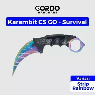 Karambit Knife Karambit Lipat Pisau Karambit CS GO /  Pisau Karambit CS GO Pisau Kerambit - Strip Rainbow