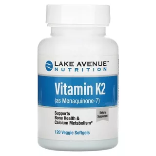 Lake Avenue Nutrition Vitamin K2 50 mcg, 120 Veggie Softgels