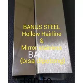 Hollow stainless 15 x 15 x 1 mm panjang 6 meter pipa kotak hollow mirror dan hairline 201 stainless