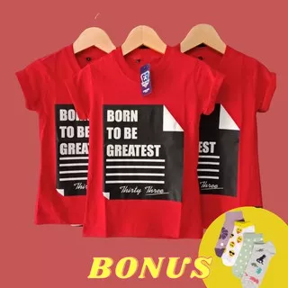 Kaos Distro Anak 1-10thn Cowok Keren Thirty Three Merah