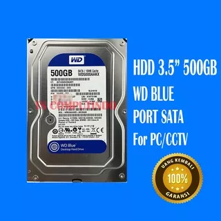 Hardisk 500GB WD Blue SATA PC 3.5 - Internal HDD 500gb for PC CCTV