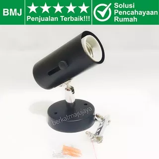 FITING GANTUNG, HOUSING, SARANG LAMPU SOROT, FITTING LAMPU SOROT, SPOTLIGHT HITAM E27