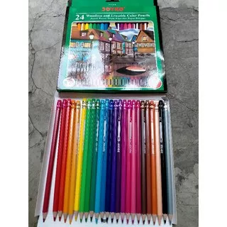 JOYKO 24 Pensil Warna Tanpa Kayu dan Dapat Dihapus