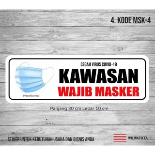 01-Sticker Warning Wajib Masker ( min 2 Pc )